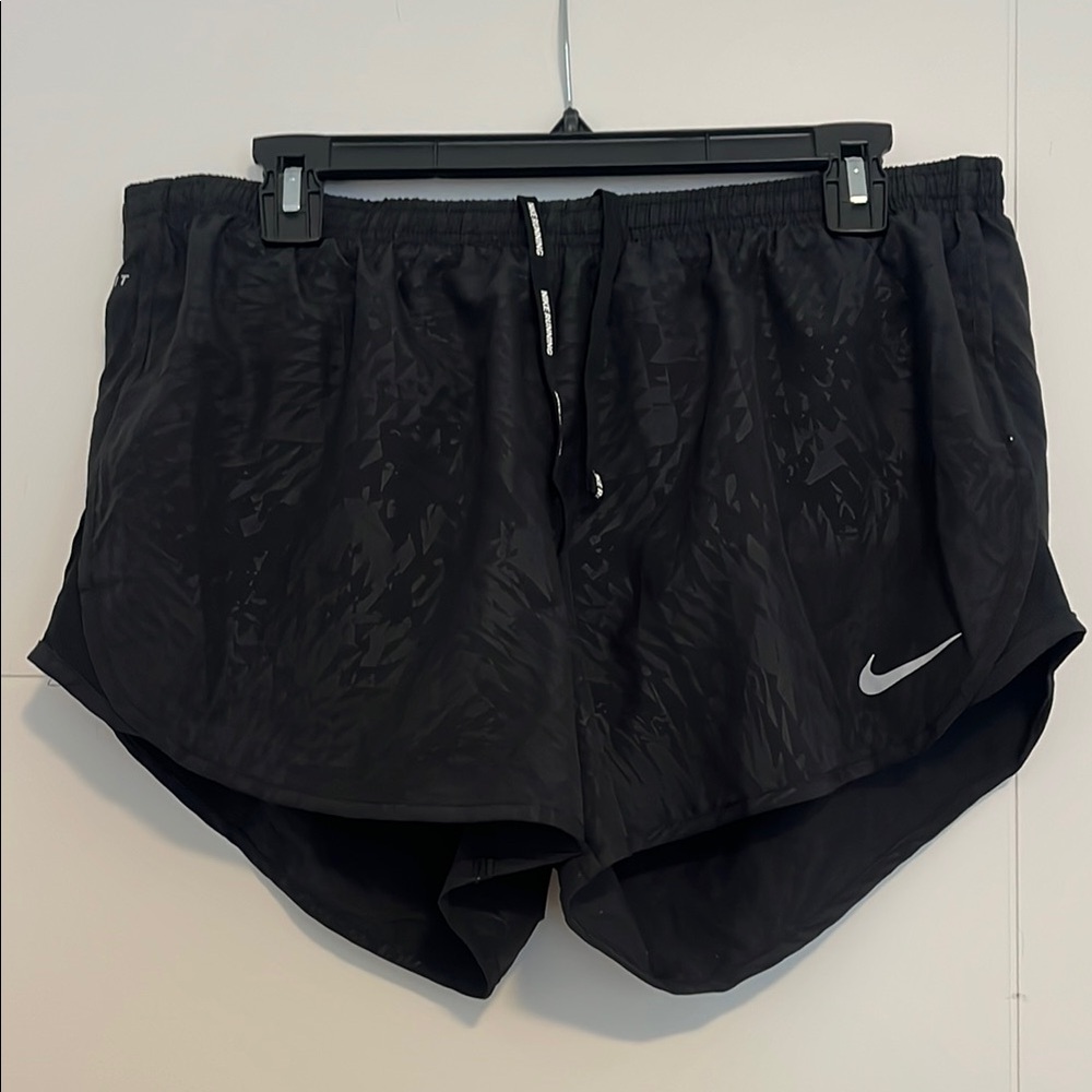 Nike Black Patterned Athletic Shorts